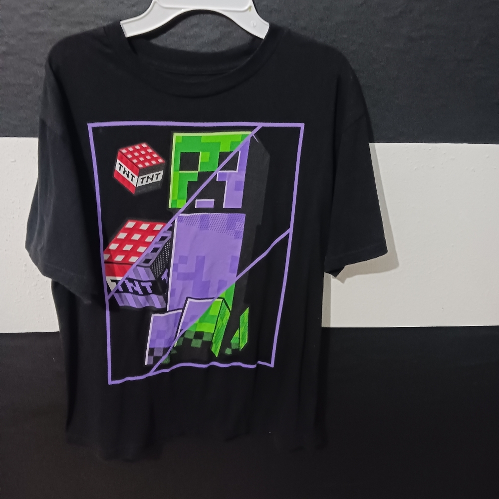 Minecraft Boy black Short sleeve shirt - Picture 3 of 9